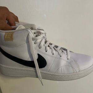 SOLD Nike Royal Courts Black & White High Top Sneakers Men’s 8.5